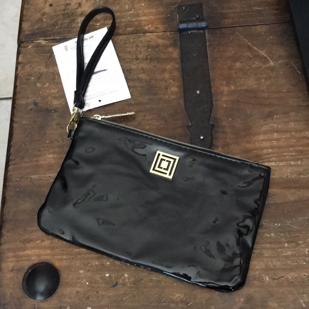 Liz Claiborne patent wristlet NWT